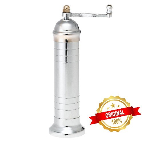 Chrome plated brass salt mill ALEXANDER #208 8″